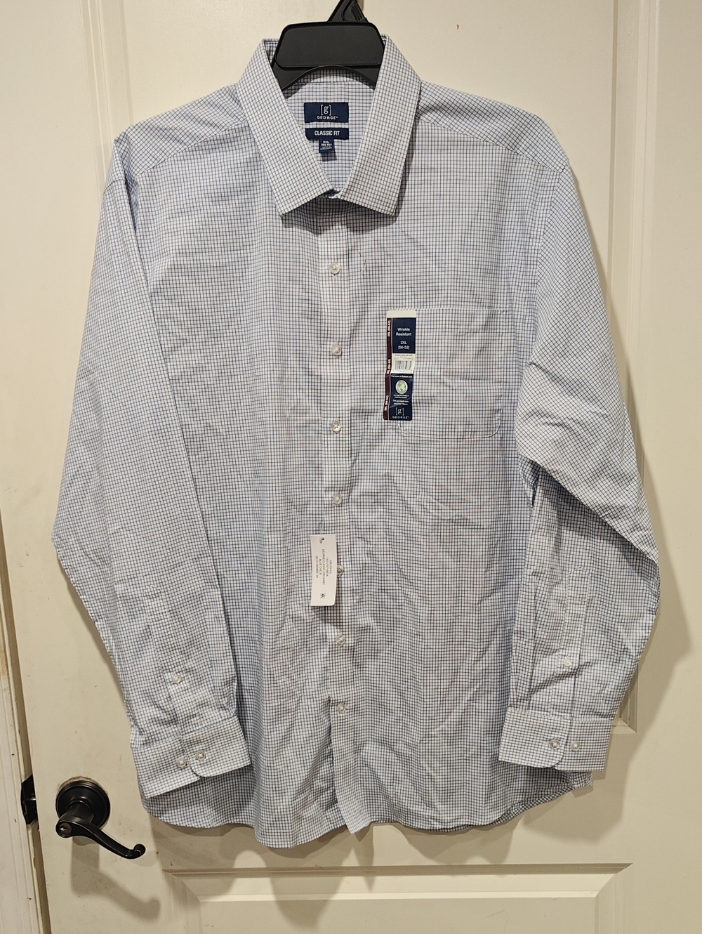 George Light Blue Check Dress Shirt